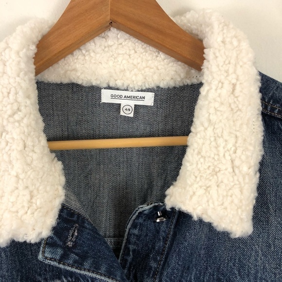 GOOD AMERICAN Boyfriend Denim Jacket Plus 18 - Picture 11 of 13